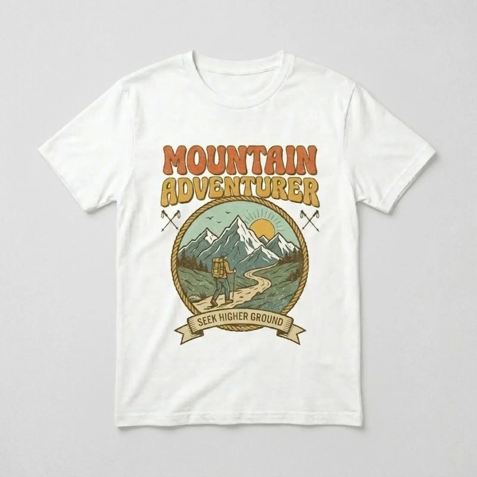 Outdoor Adventure Wear - Vintage Mountain Adventurer T Shirt Retro