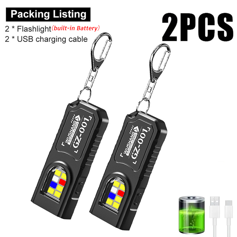 Outdoor Adventurer - Multifunctional Keychain Flashlight USB Rechargeable Mini