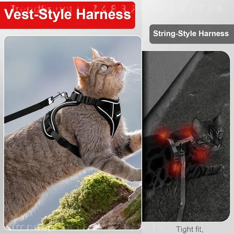 Cat Harness And Leash Set Anti - đánh giá và giá Outdoor Adventure Wear