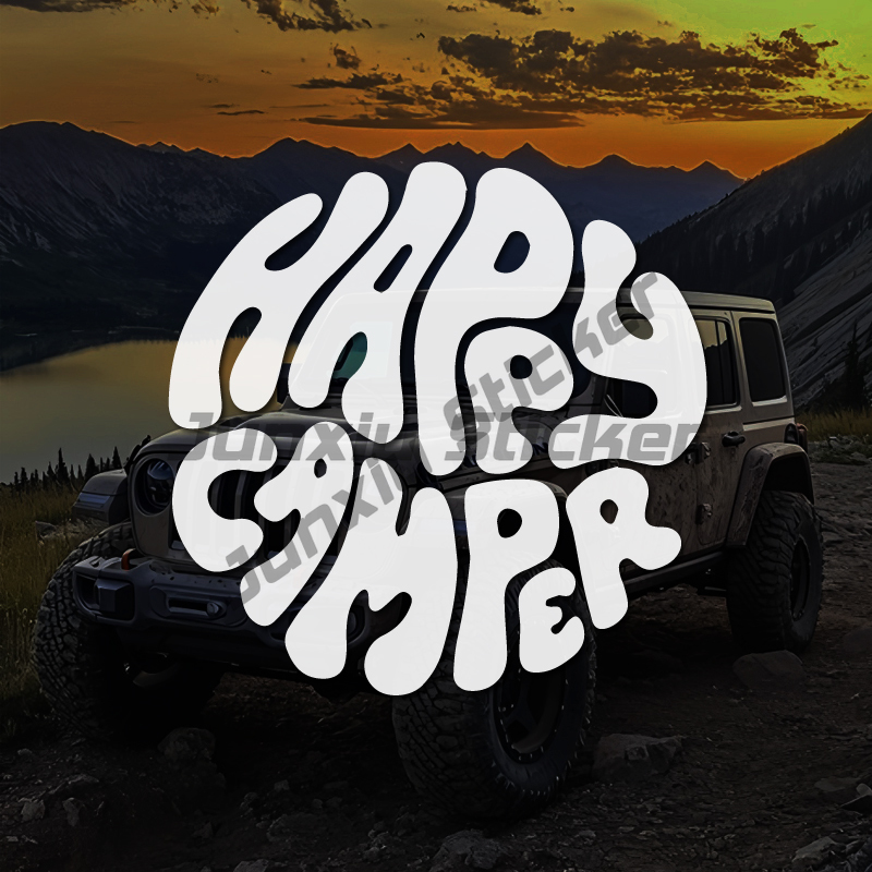 Happy Camper Boho Style Clip A - đánh giá và giá Outdoor Adventure Words