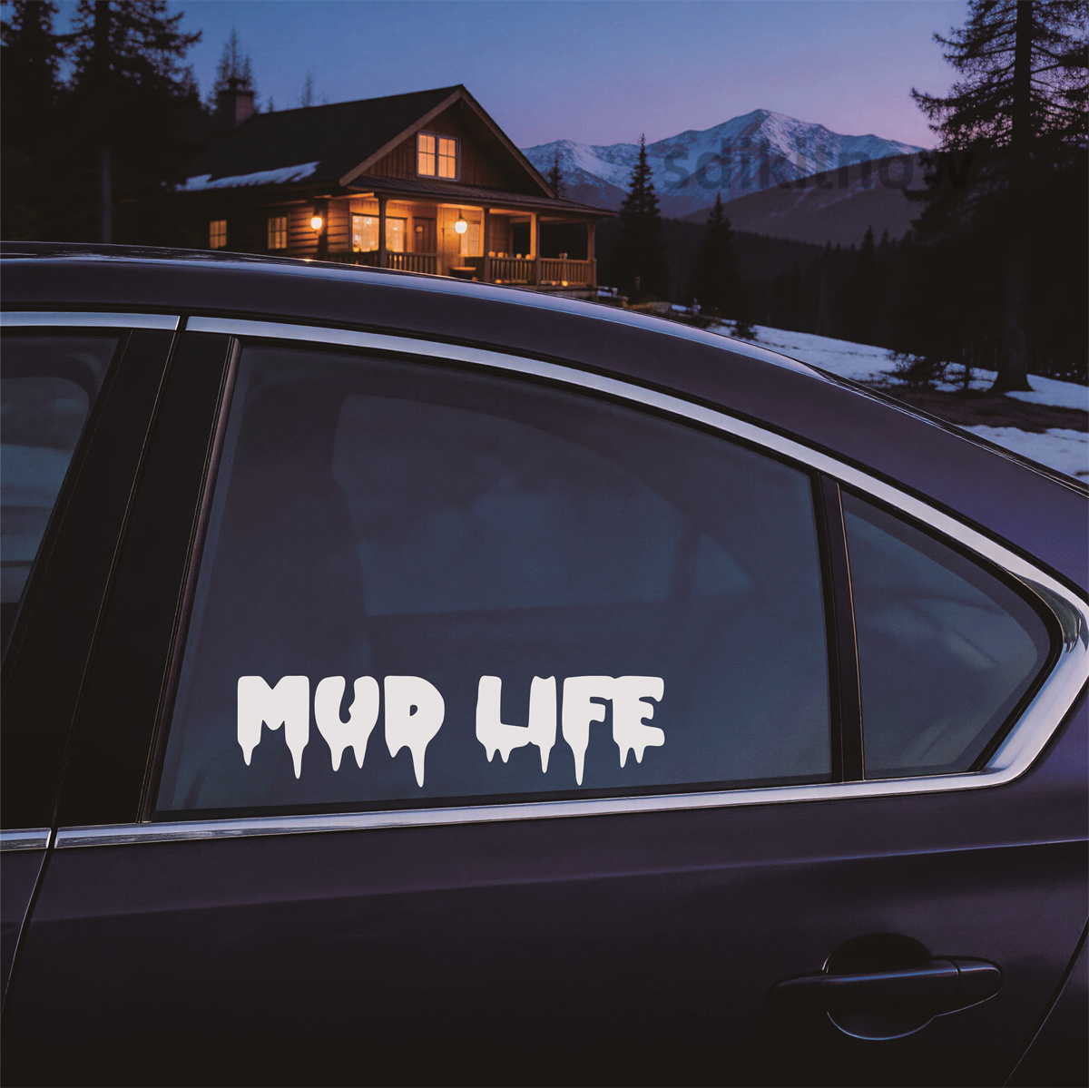 Dripping Mud Life Text car sti - đánh giá và giá Outdoor Adventure Words