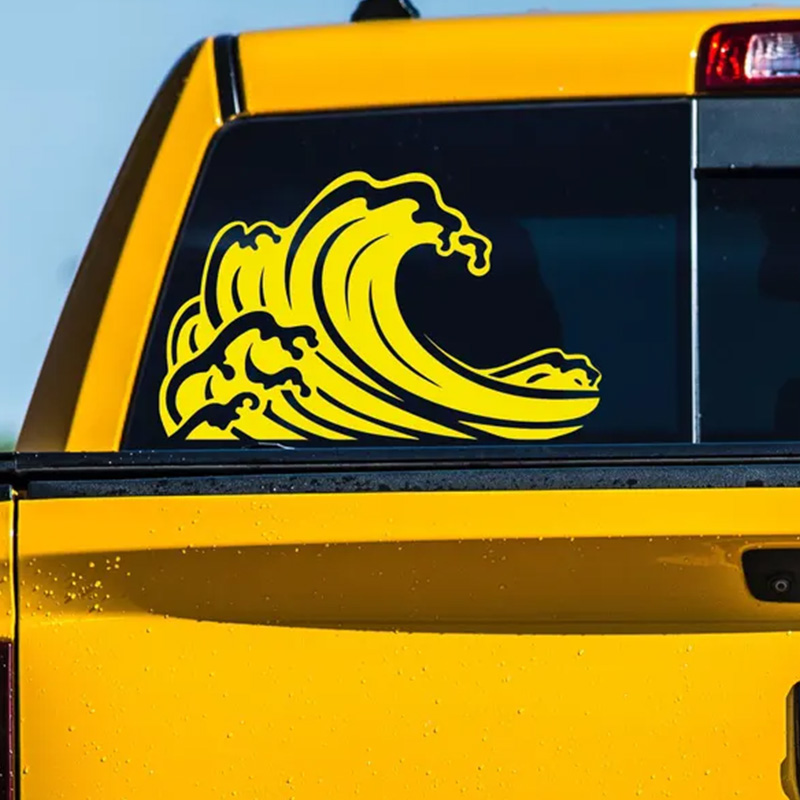 Ocean Wave Pattern Vinyl Car S - đánh giá và giá Outdoor Adventure Words