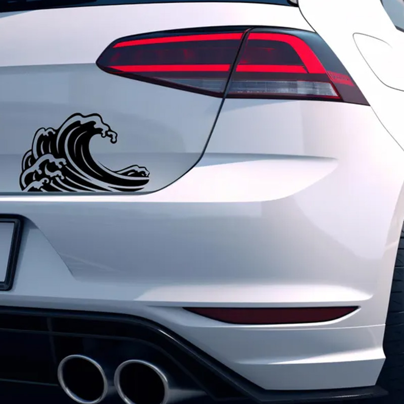 Ocean Wave Pattern Vinyl Car S - đánh giá và giá Outdoor Adventure Words