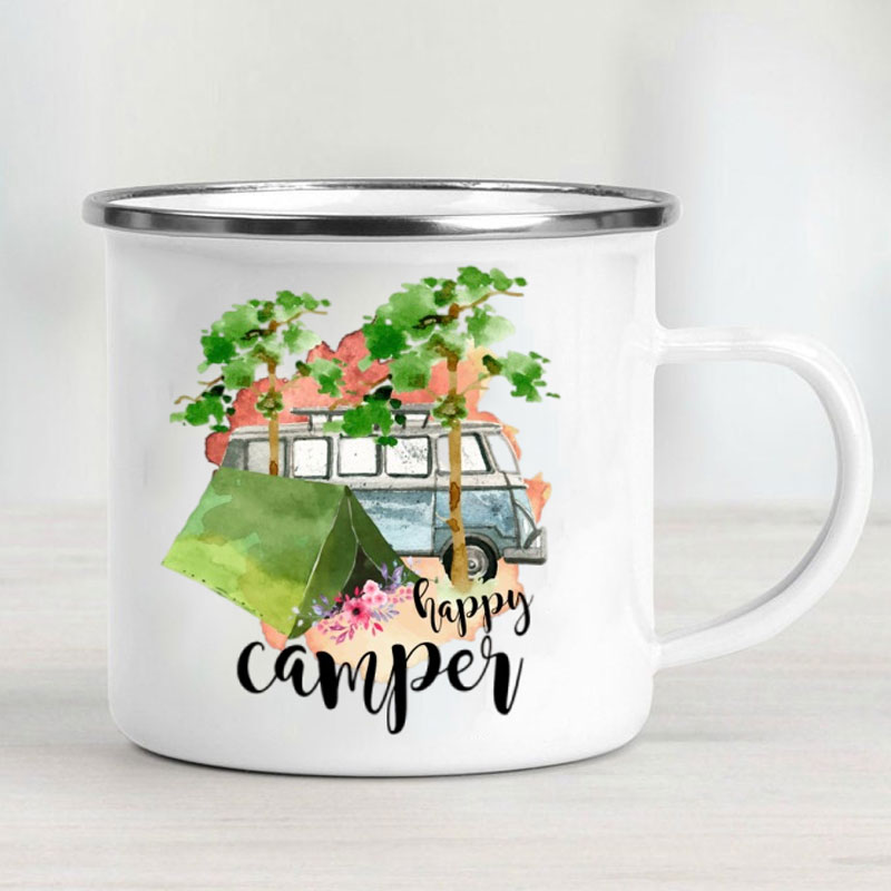 Camping Car Enamel Mug Adventu - đánh giá và giá Outdoor Adventure And Travel