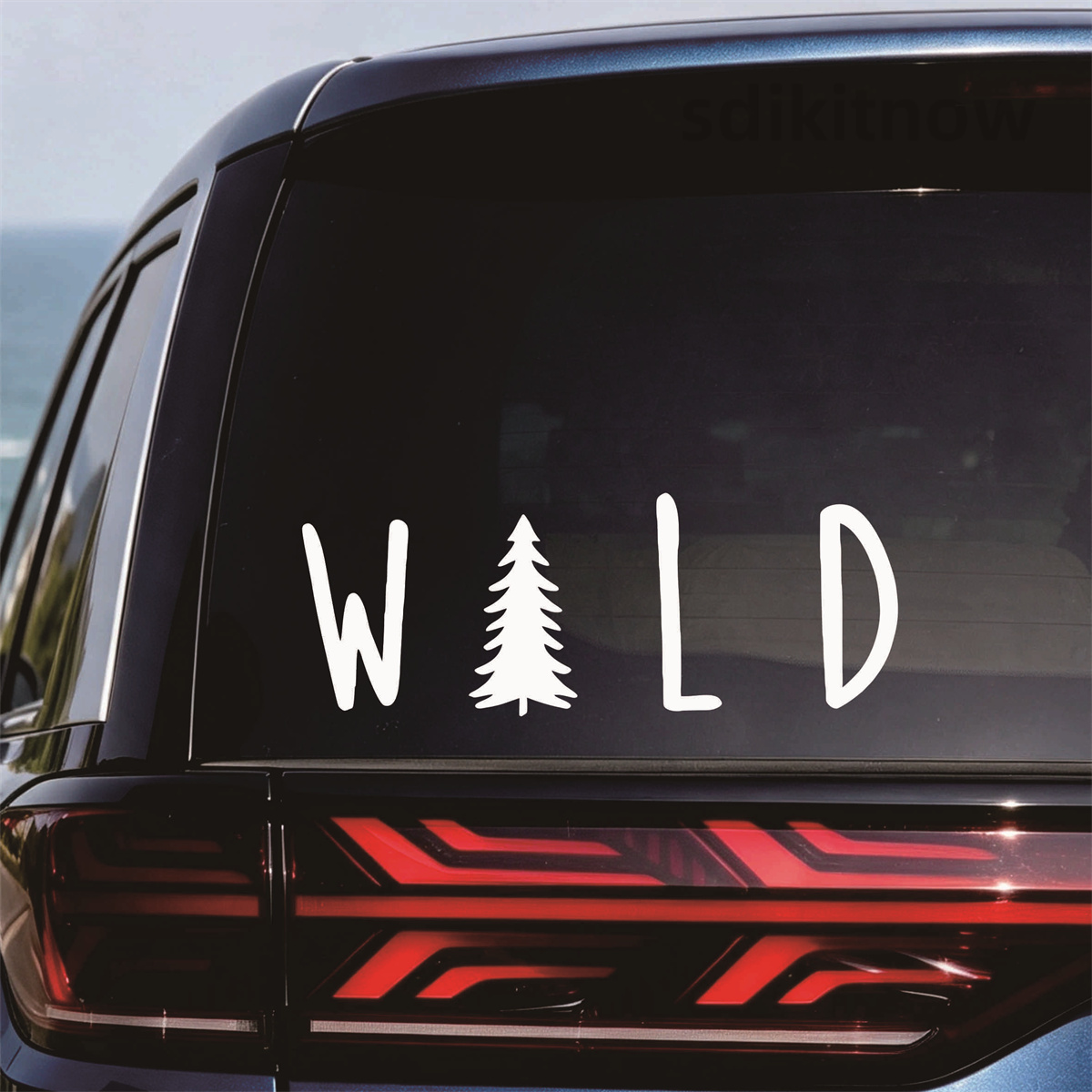 Wild Pine Tree Vinyl Car Stick - đánh giá và giá Outdoor Adventure Words